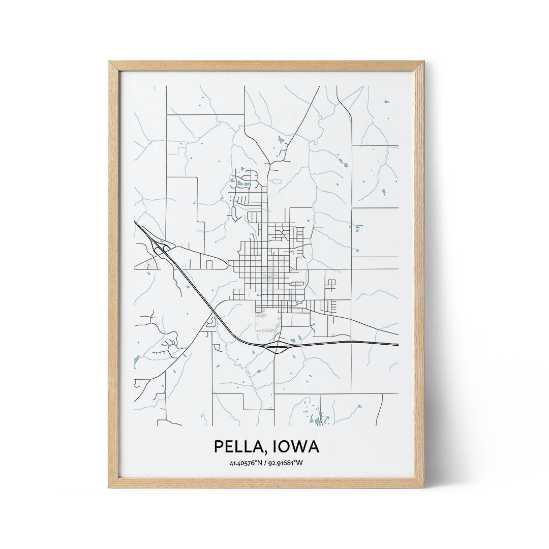 Pella city map poster