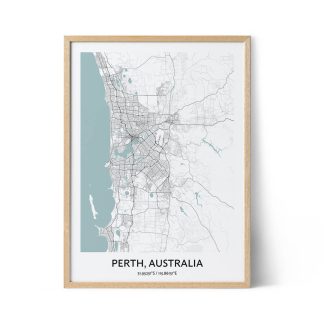 Perth city map poster