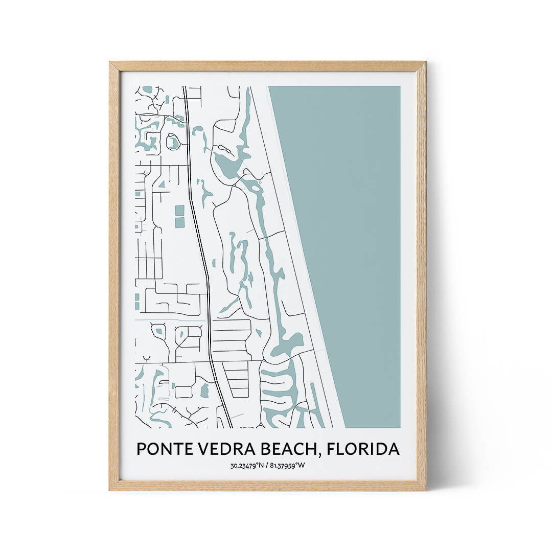 Ponte Vedra Beach city map poster