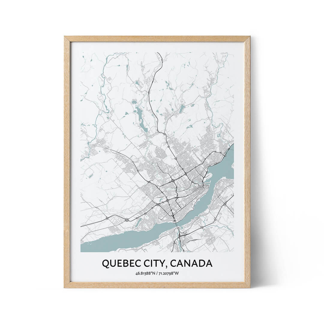 Quebec City city map poster
