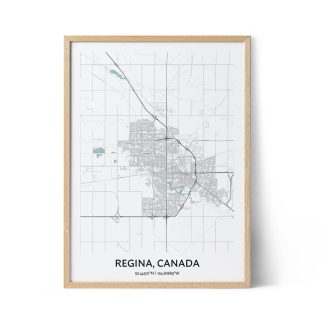 Regina city map poster