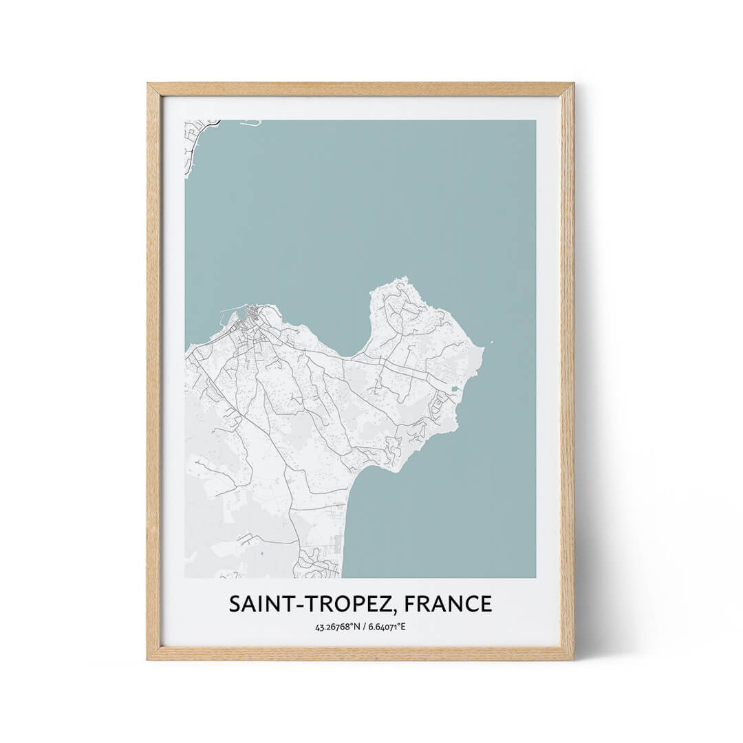 Saint-Tropez city map poster