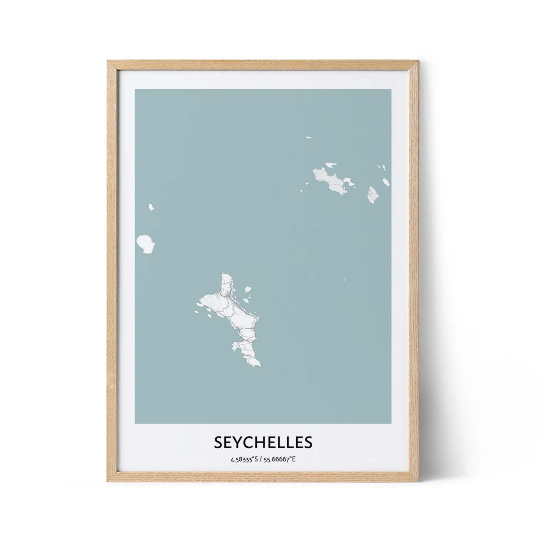 Seychelles city map poster