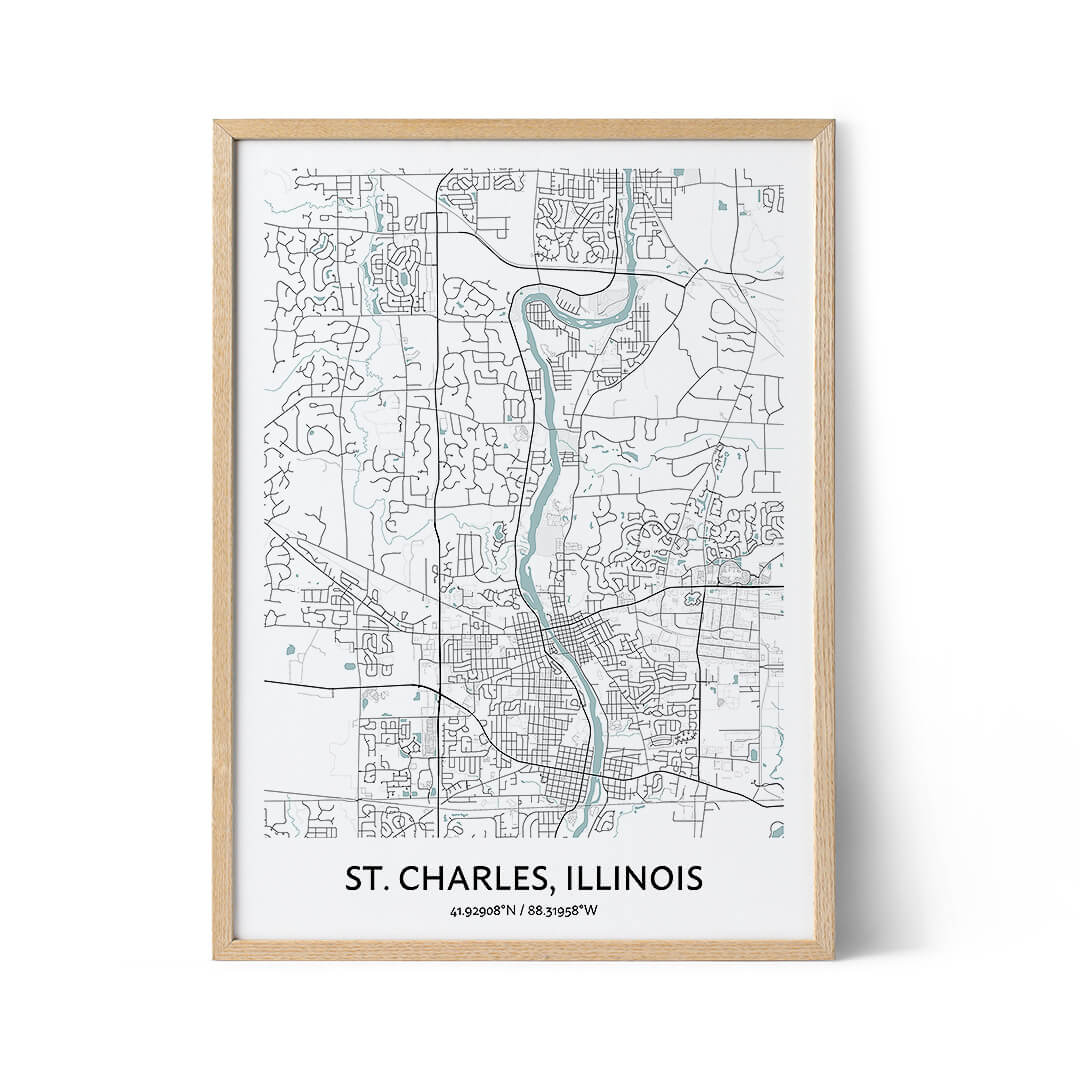 St. Charles city map poster