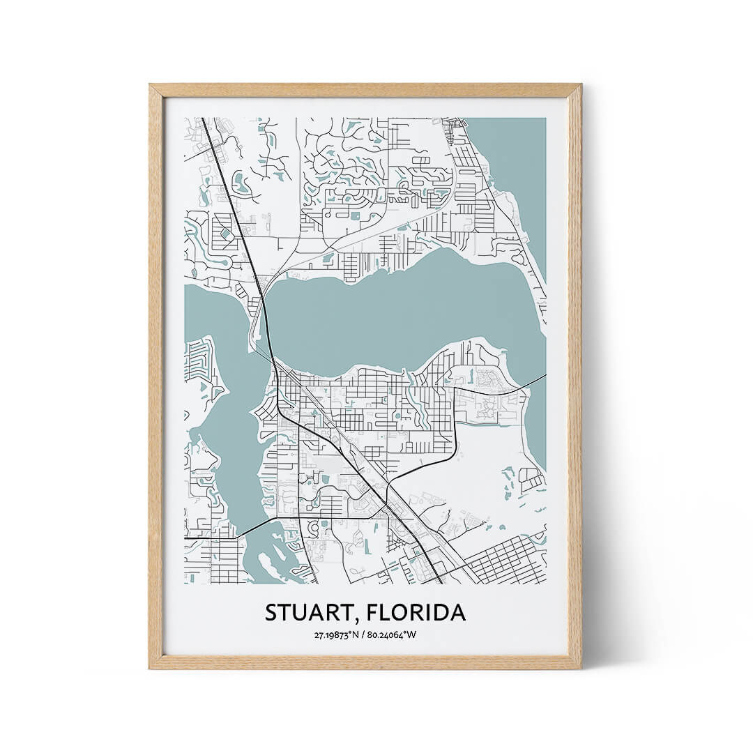 Stuart city map poster