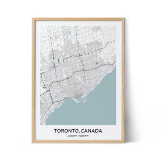 Toronto city map poster