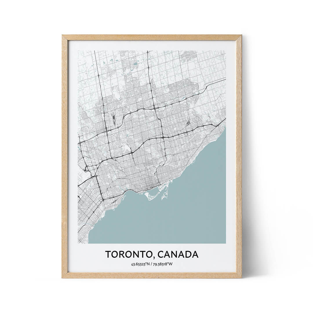 Toronto stadskarta affisch