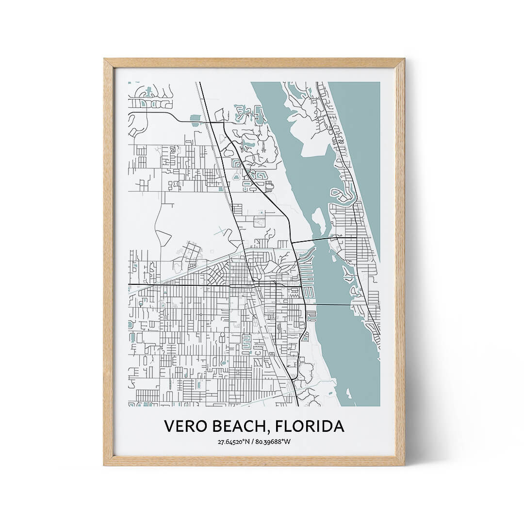 Vero Beach city map poster