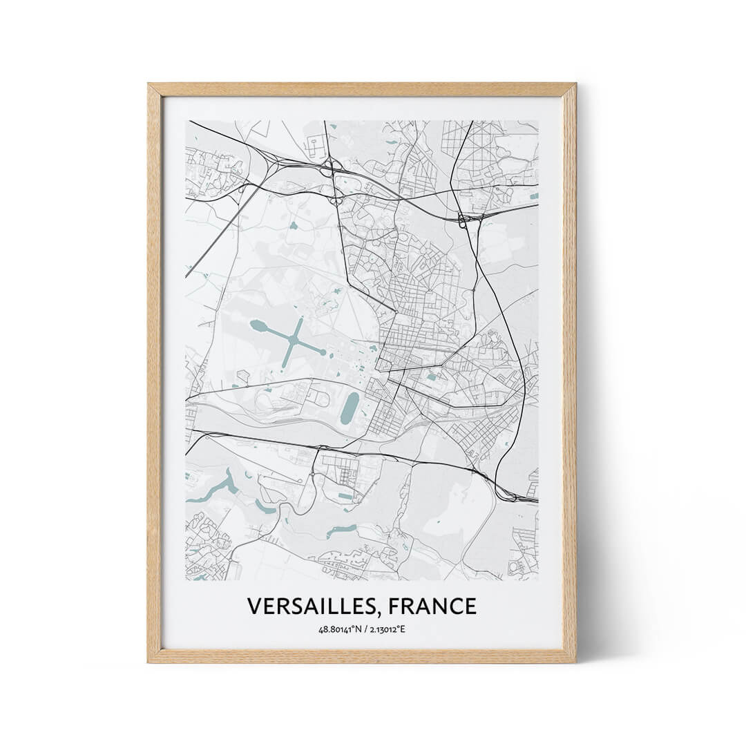Versailles city map poster