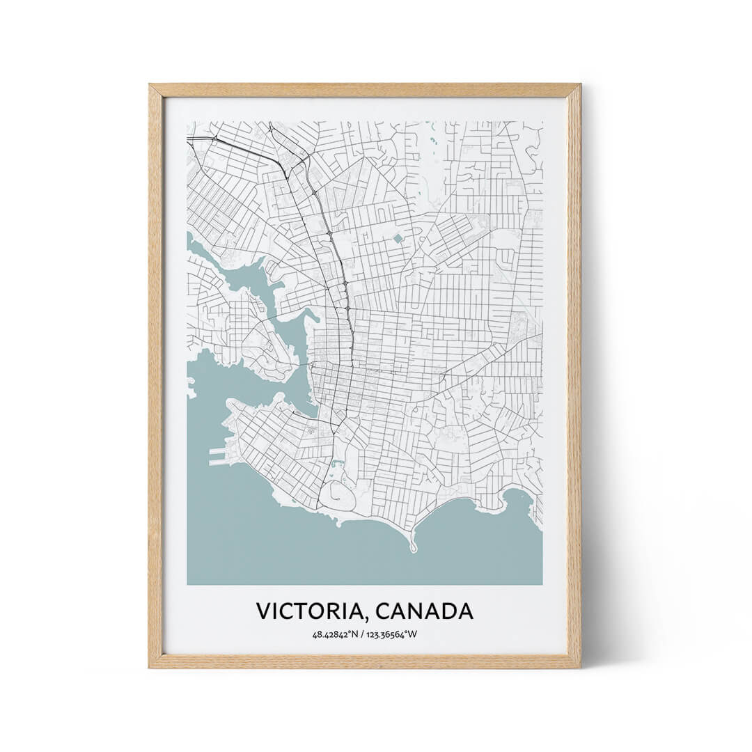 Victoria city map poster