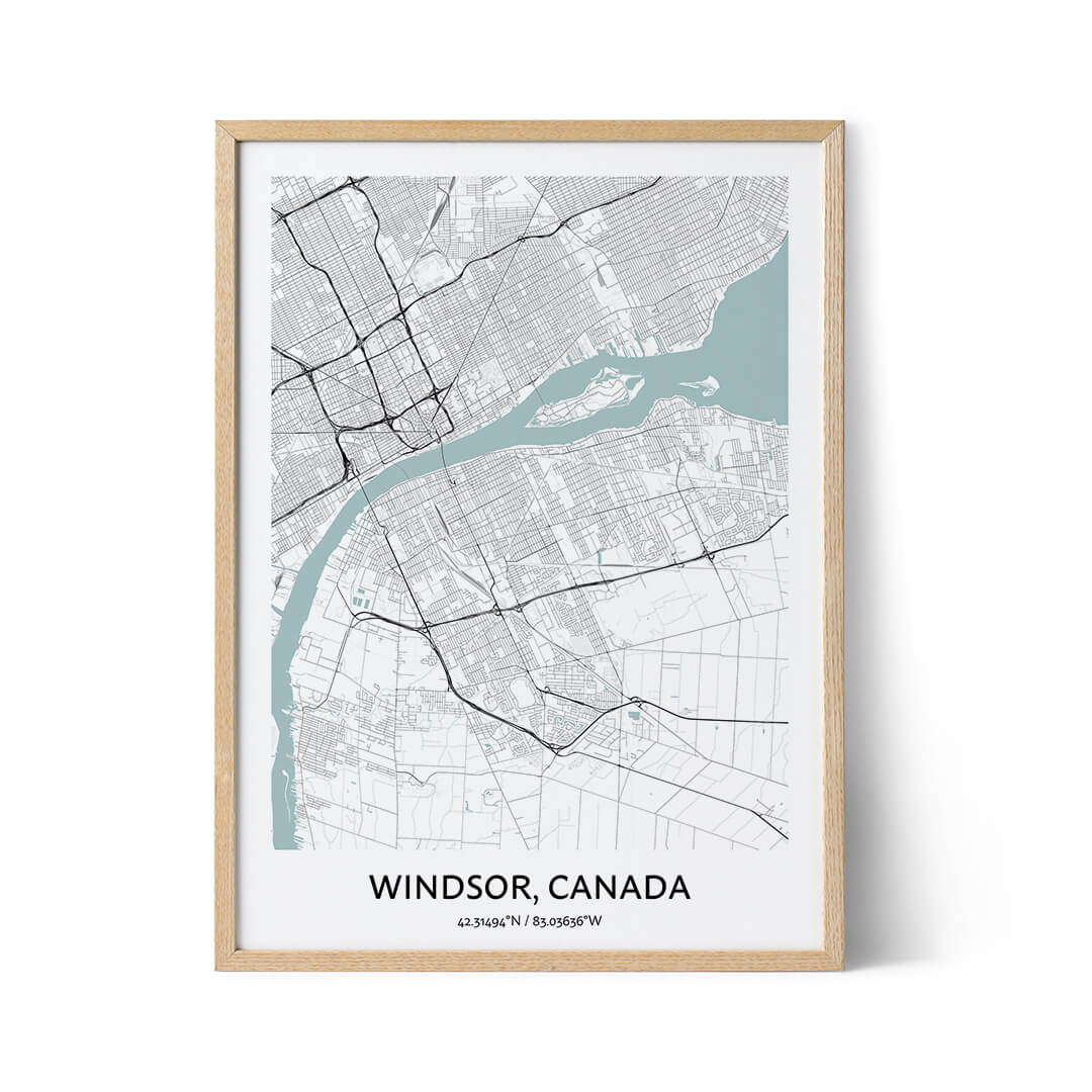 Windsor city map poster