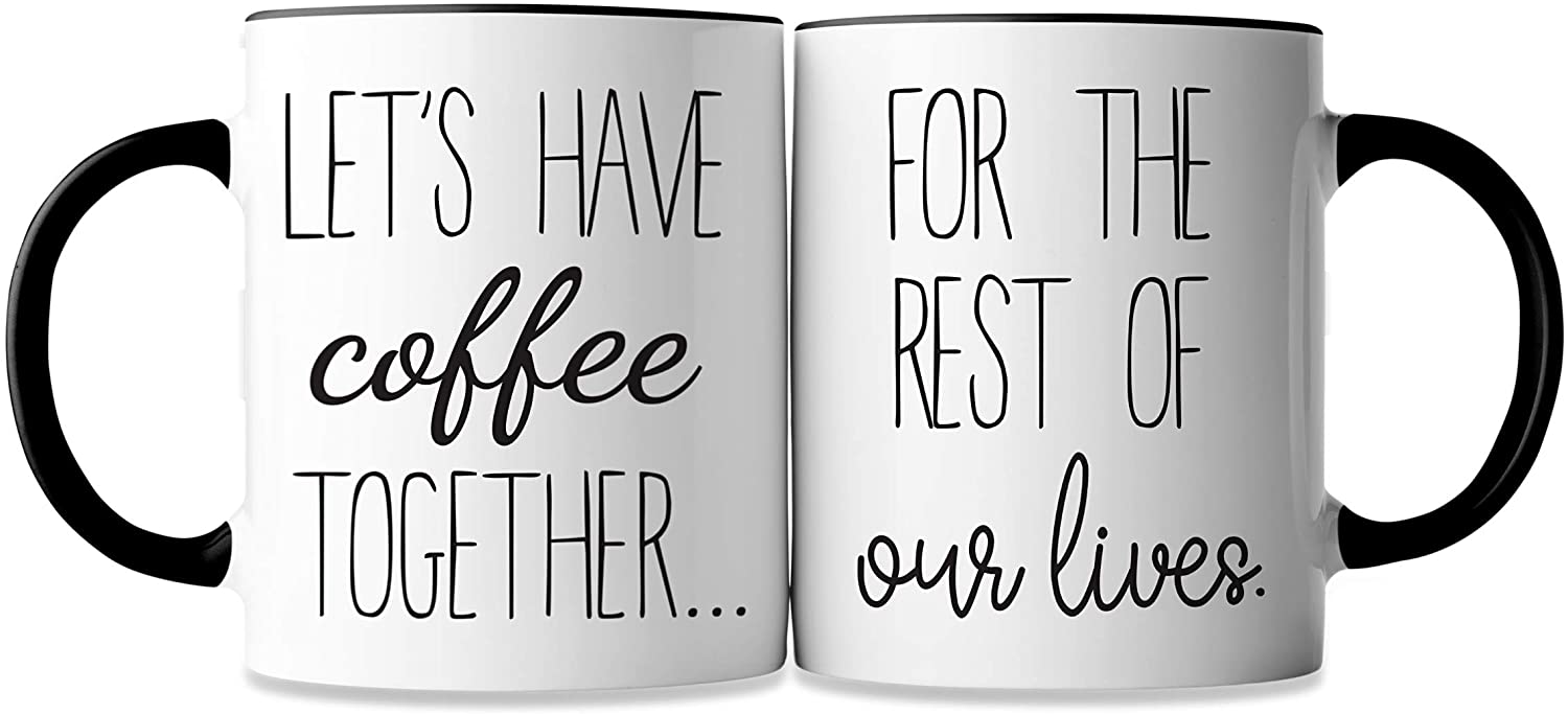 gifts for newly engaged couple - coffee mug set