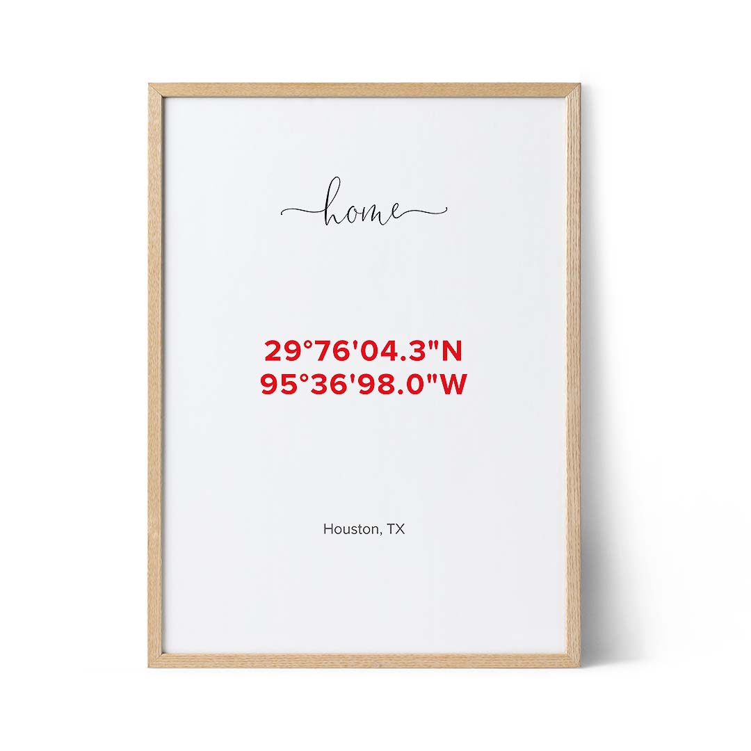 home coordinates sign - best housewarming gift idea fo couples