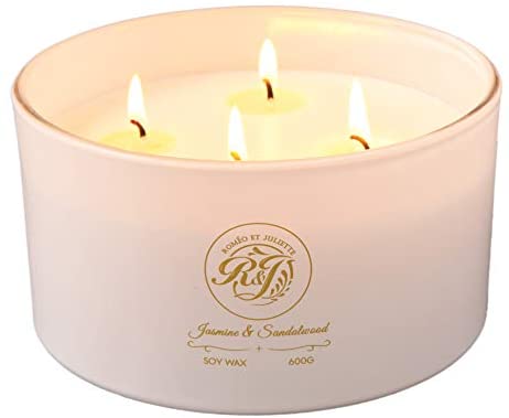 Jasmine and Sandalwood Scented Candle