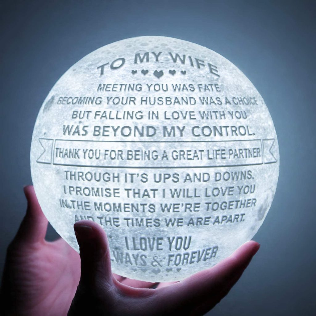 i love you to the moon and back gifts - moon lamp