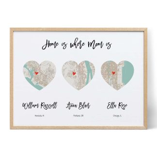 Long Distance Mom Map Gift