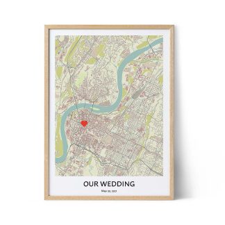 our wedding map gift