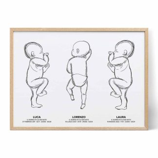 Quadro Nascita Per Tre Bebè