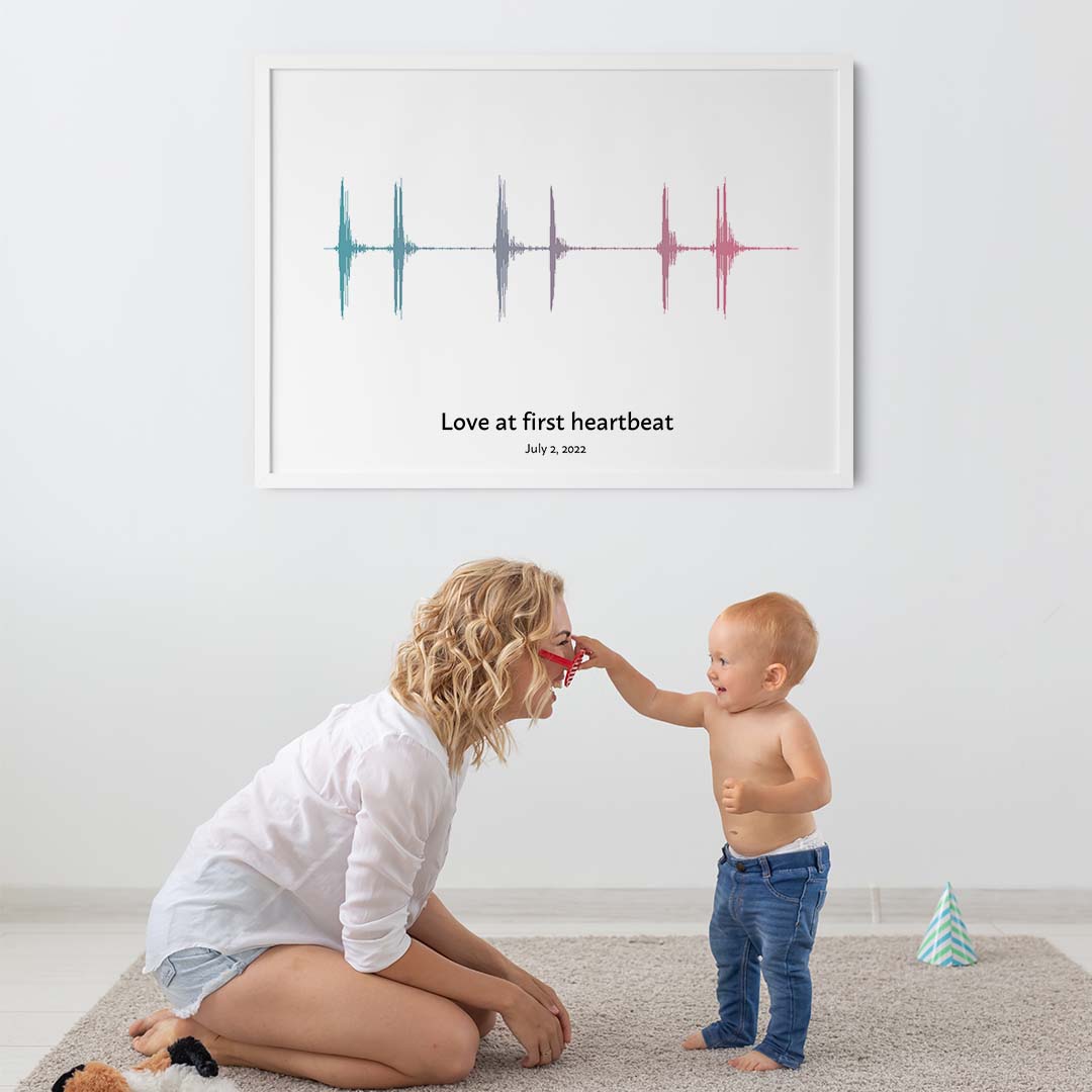 Baby Heartbeat Soundwave Art - Positive Prints