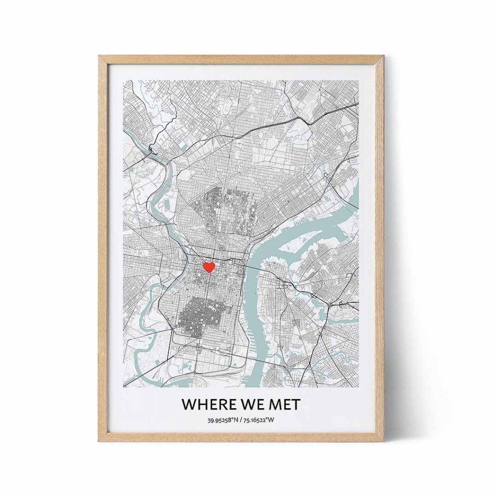 Galentine's Day Gifts - where we met map