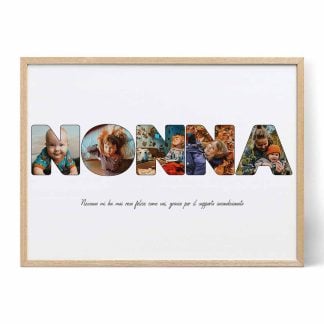 Collage di Foto a Forma di Lettere per la Nonna