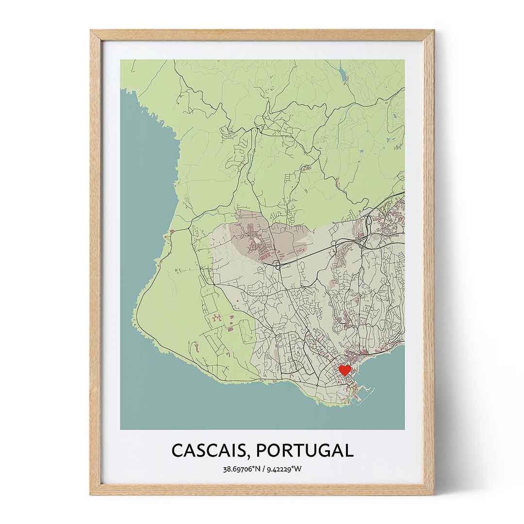 Cascais Map Poster - Your City Map Art - Positive Prints