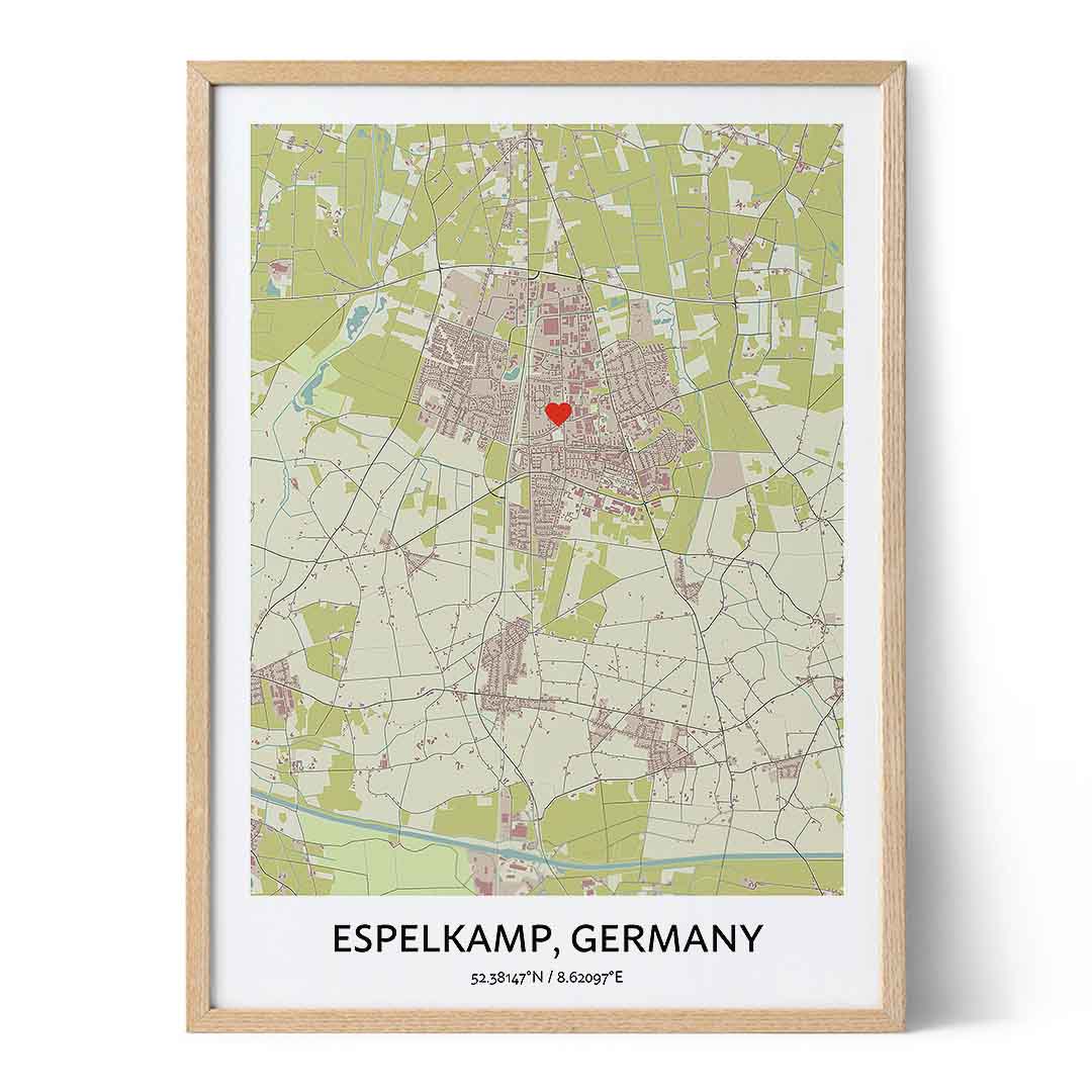 Espelkamp Map Poster Your City Map Art Positive Prints