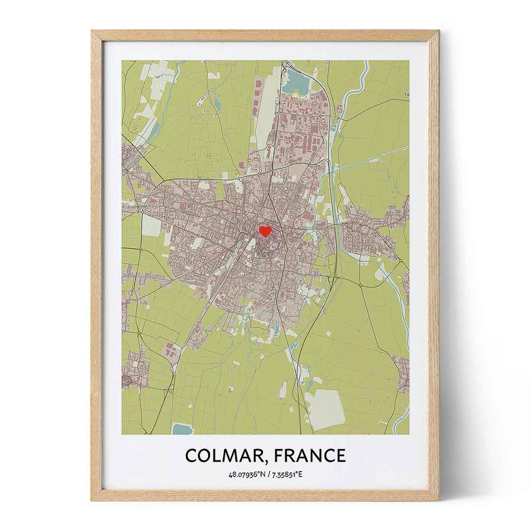 Colmar Map Poster - Your City Map Art - Positive Prints