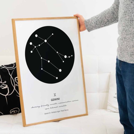 Gemini Zodiac Art - Positive Prints
