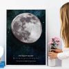 Digital Måne väggkonst — personlig månfas poster