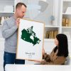 Custom Watercolor Map