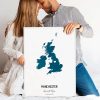 Custom Watercolour Map