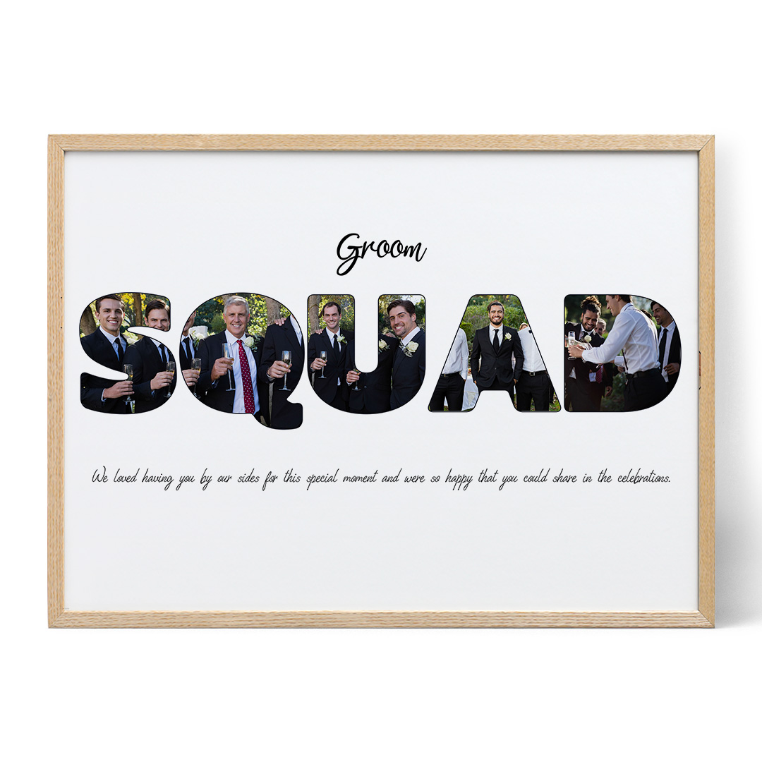 Groomsmen Letter Photo Collage - Positive Prints