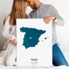 Mapa personalizado en acuarela