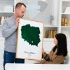 Personalizowana Mapa - Akwarela