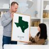 custom watercolor map gift