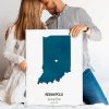 personalized watercolor map