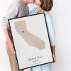 watercolor where we met map gift