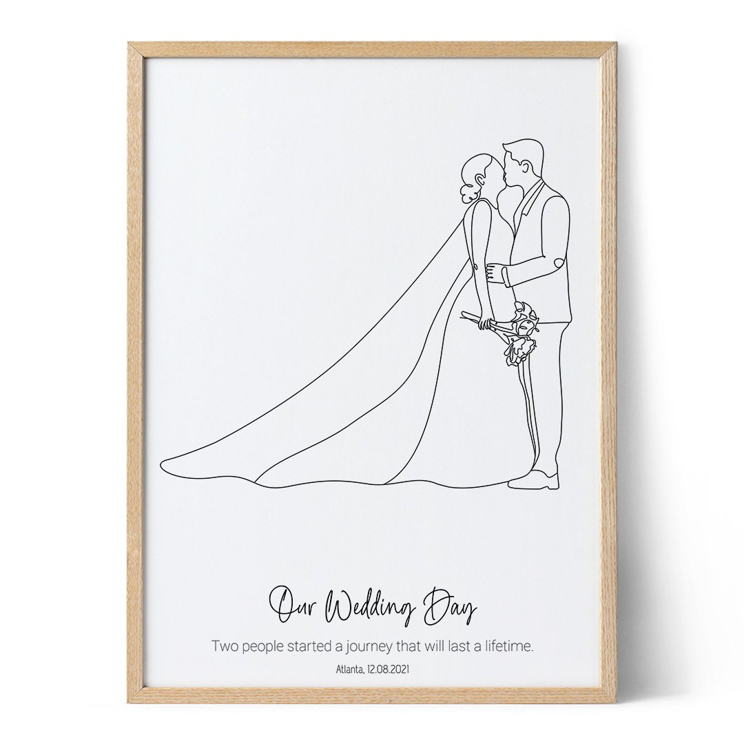 Wedding Line Art - Positive Prints