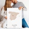 Acuarela Mapa de nuestra primera cita