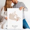 Watercolor Our First Date Map