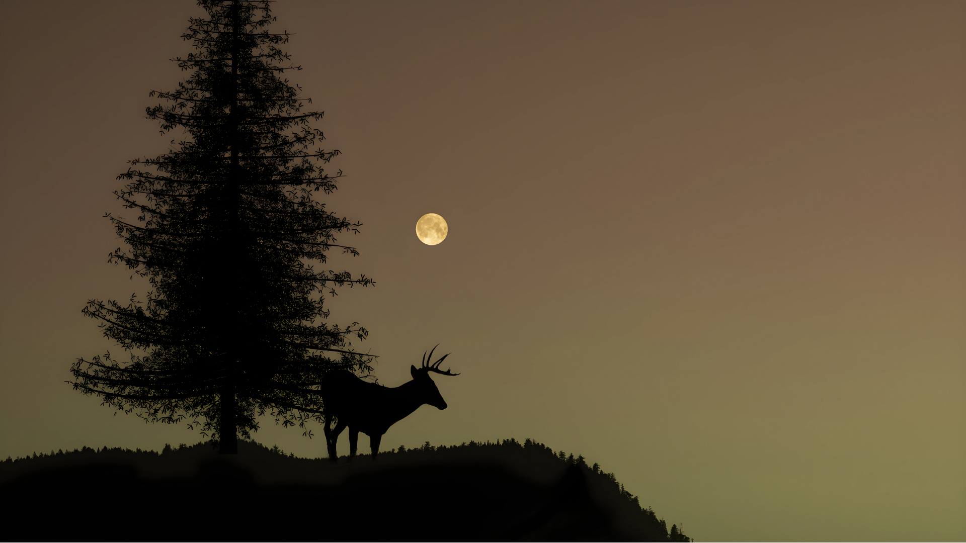 orange moon reindeer