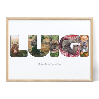 Collage di Foto a Forma di Lettere del Cane