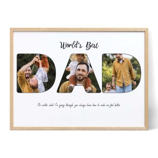 the best dad in the world collage gift
