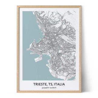 Trieste, Italy map poster