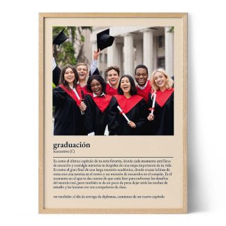 Cartel con la definición de graduación
