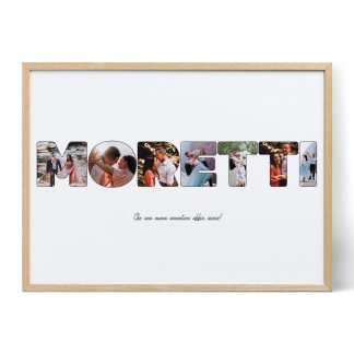 Collage di Foto a Forma di Lettere per i Neo Sposi