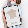 Affiche Carte Aquarelle d’Engagement