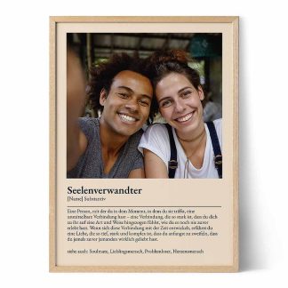 Seelenverwandter Definition Poster Geschenk