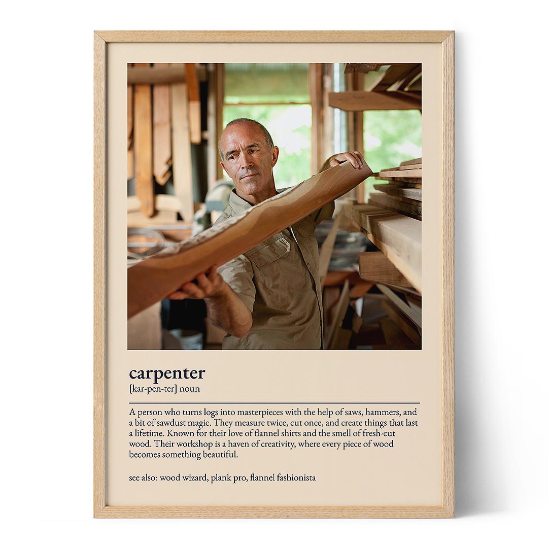 Carpenter definition poster positive prints